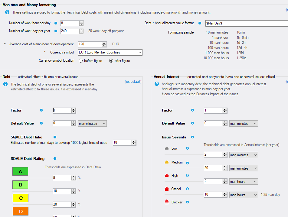 Tweak technical debt calculation