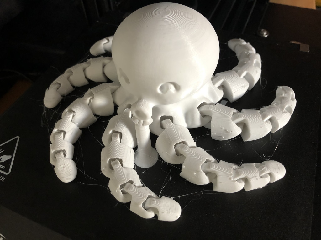 Octopus printed with bad filament
