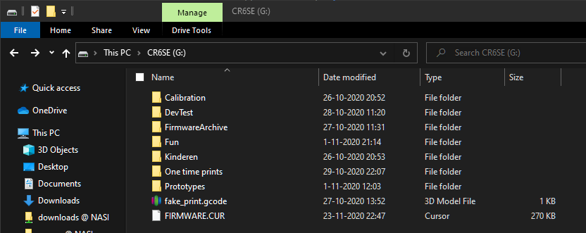 Firmware after flashing