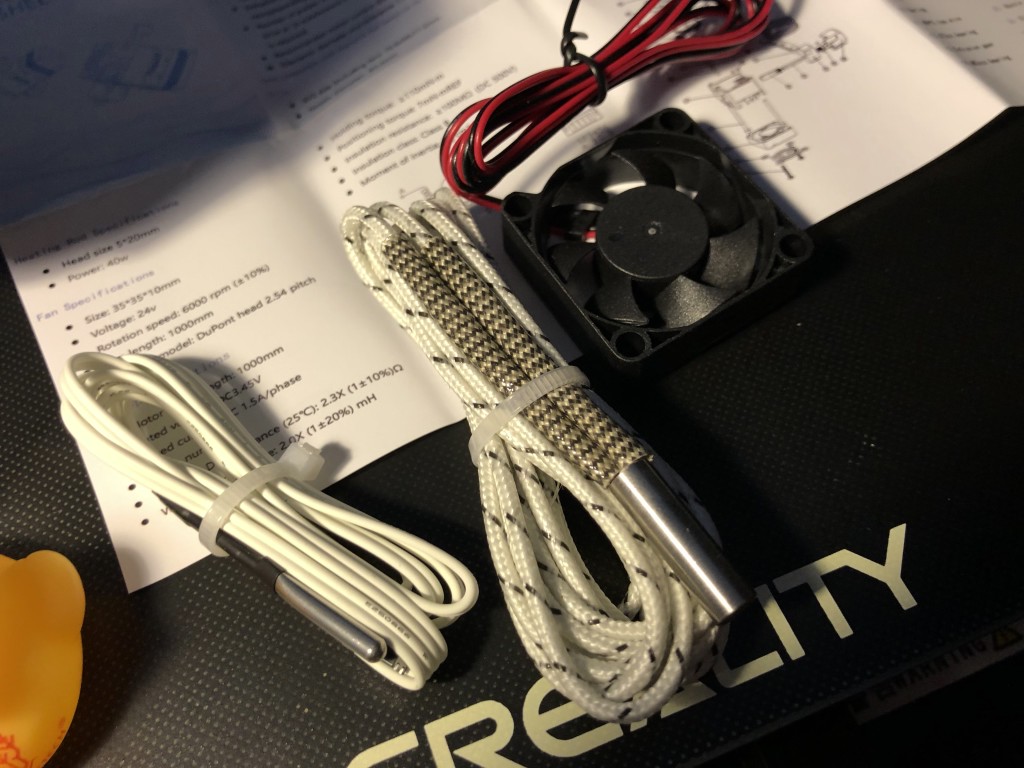 BIQU H2 fan, heater and thermistor