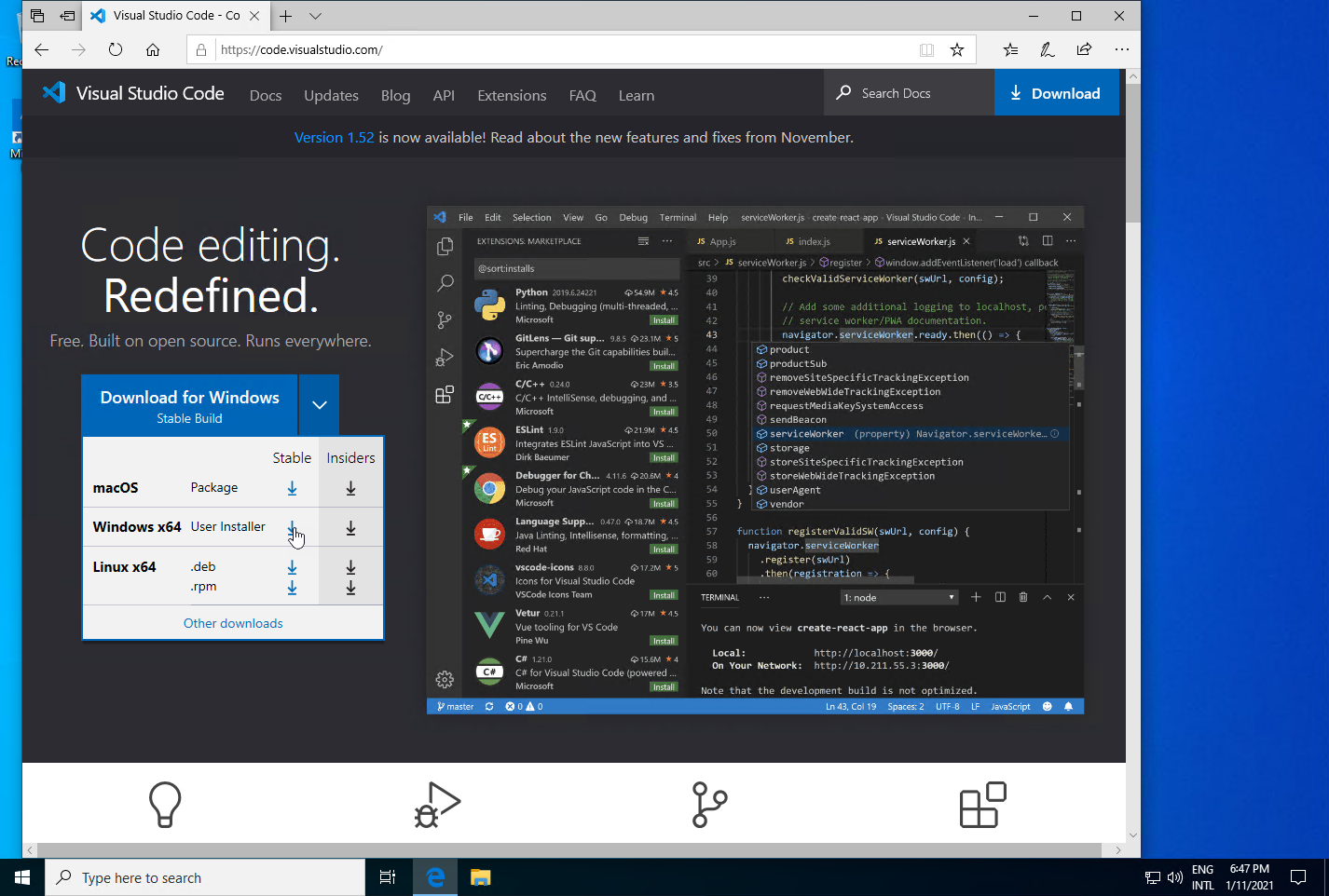 Visual Studio Code download